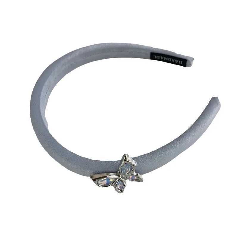 1 Pcs Ladies Hair Band Rhinestone Butterfly Pearls Elegant Gentle Sweet Korean Headbands Fashionable Versatile Hair Accessories D260326