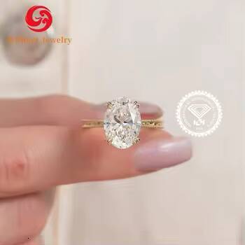 IGI Certified Lab Diamond Engagement Ring 3ct D VVS VS1 Oval CVD 10K 14K 18K Custom Sizes