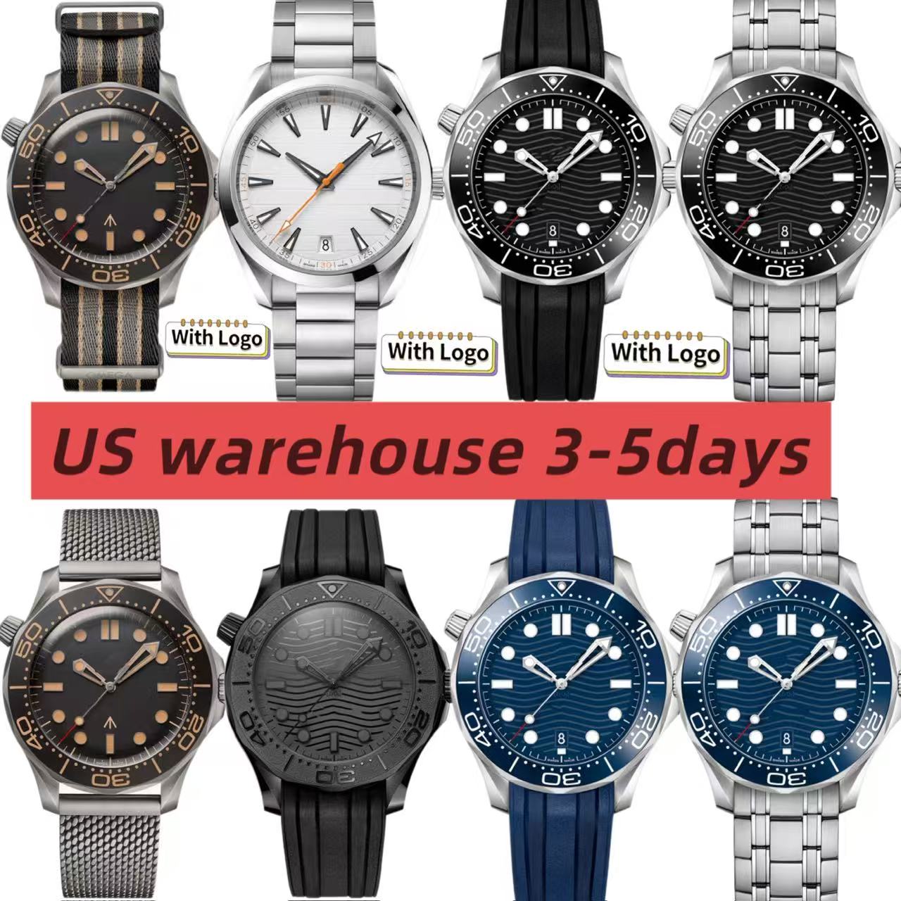 Mens watch Designer watches 300M automatic Wristwatches AAA Stainless steel/Rubber waterproof reloj orologio montre with box sapphire glass