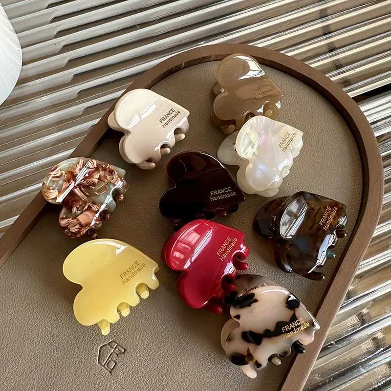 35cm Small Hairclaw Acetate Hair Crabs for Girls Cute Heart Shaped Hairclips Women Hair Accessories Hair Pins and Clips H260326
