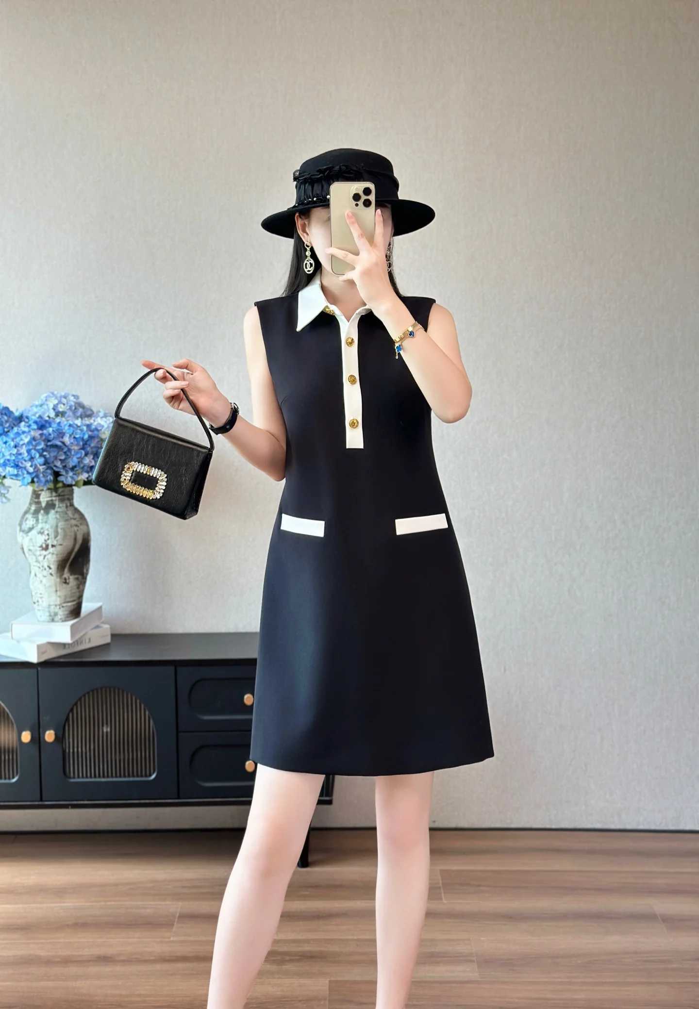 ZJYT New Fashion Summer Womens Casual Dress 2026 Elegant Sleeveless Hit Color Mini Black Dresses Female Clothes Vestidos Lady M260326