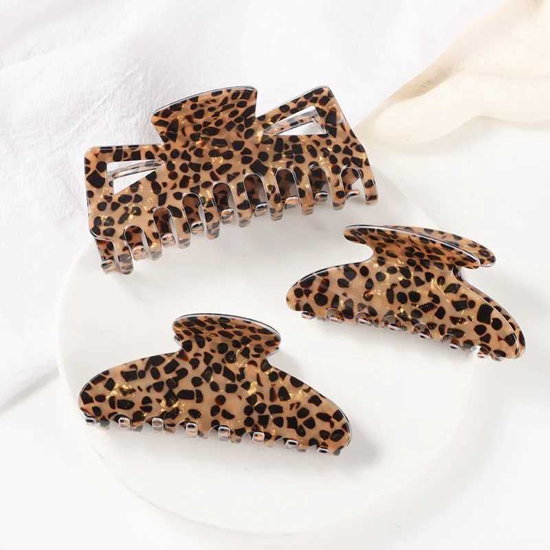 Leopard Print Large Claw Clip/shark Clip/hairpin for Womens Back of The Head/updo/large Size Thickened and Sturdy H260326