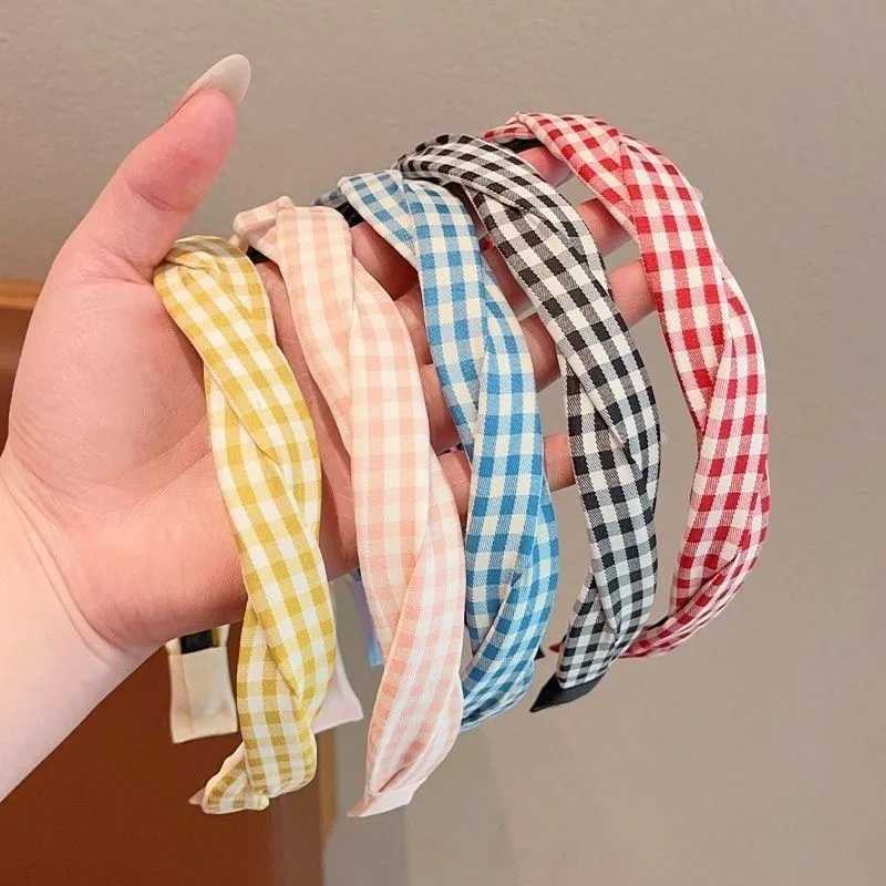 Korean Lattice Twist Headband Womens Toothed Non-slip Hair Band Hair Accessories D260326