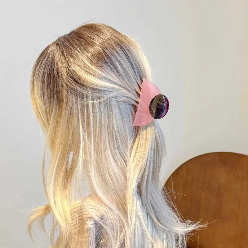 Leopard Print Half-Round Mushroom Hair Clips - Thick Acetate Shark Claws for Hair Styling Fashion Hair Accessories H260326