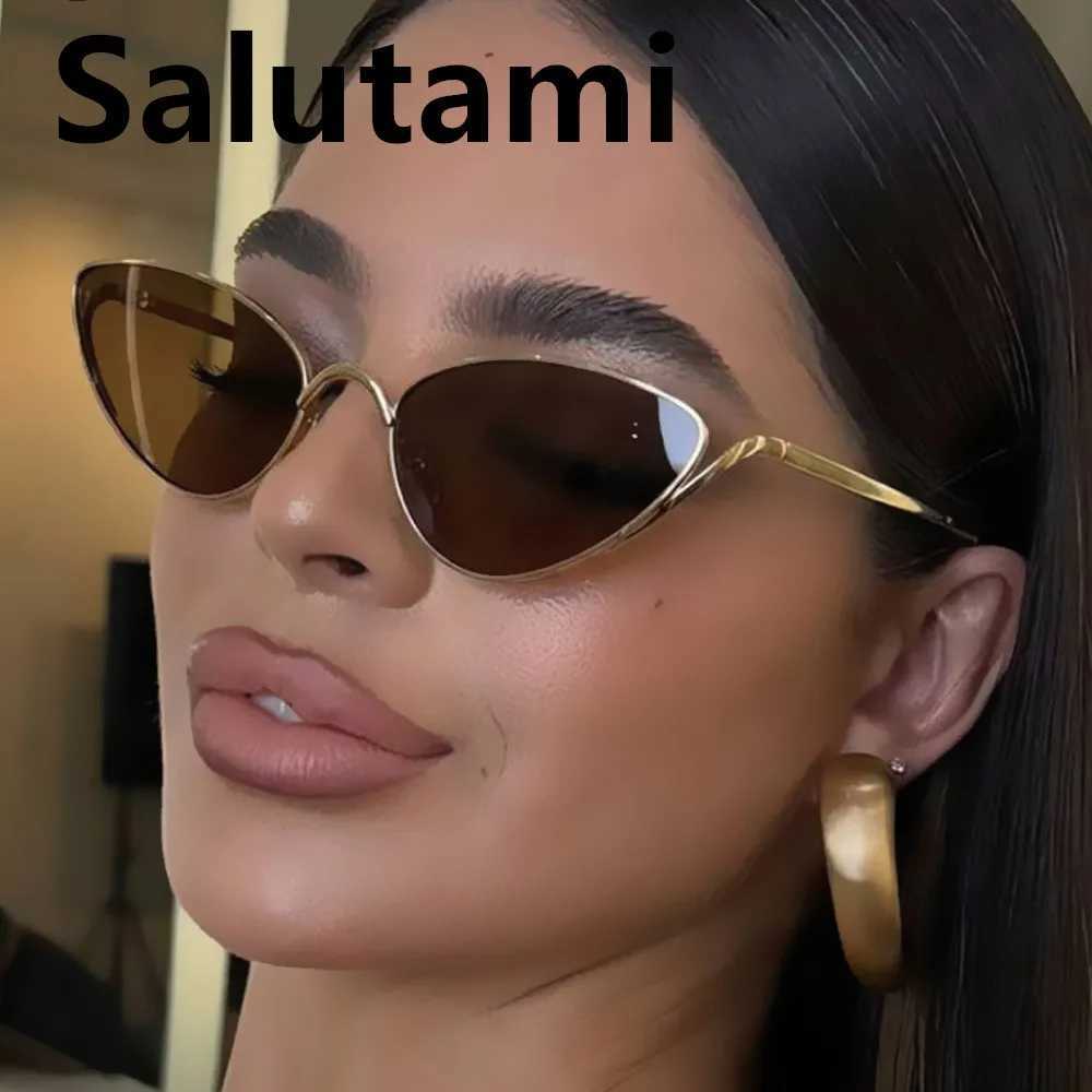 small triangle cat eye Y2K sunglasses for women vintage alloy gradient sexy outdoor sun glasses ladies new fashion driving shade D260326