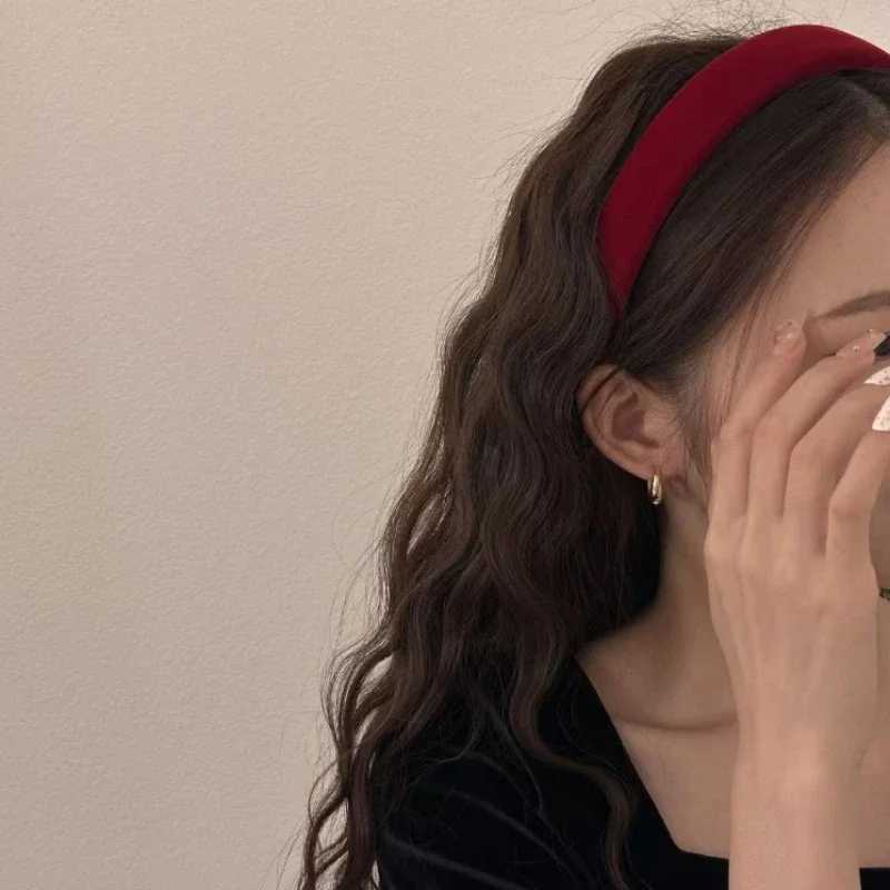 Headbands for Women Girl Hair Bands Korean Accessories Hoop Fascinators Elegant Headdress Vintage 2024 Popular New in Gift Black D260326