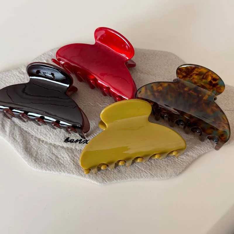 65CM New Korean Woman Advanced Acetate Hair Claw Barrettes Girl Fashion Hair Clips Hair Headwear Lady Hair Accessories Hairpins H260326