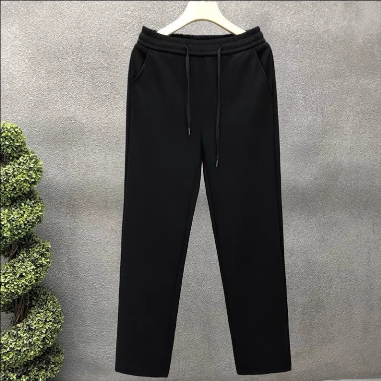 Cotton Gray Straight Leg Sweatpants Mens Womens Trendy Thick Sports and Leisure Pants Spring and Autumn Versatile Pants 260325