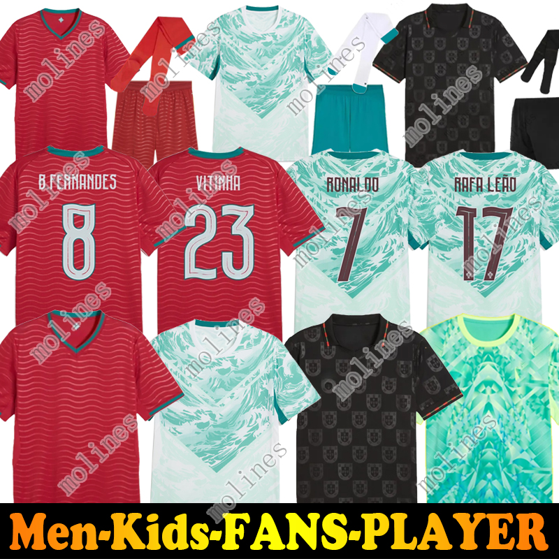 25 26 Portuguese ronaldo football shirts Al Nassr FC Soccer Jerseys B.FERNANDES JOAO FeLIX MANE 2025 2026 Riyadh Men kit Portugal Child Shirt Kits Player national team