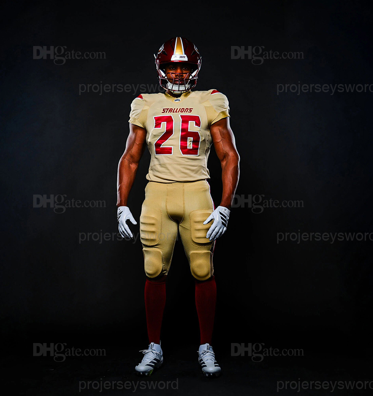 Birmingham Stallions UFL Jersey Lance Boykin Deon Cain Matt Corral Tae Crowder Taylor Elgersma Steven Gilmore Michael Hiers Marcus Simms JoJo Tillery Jerseys