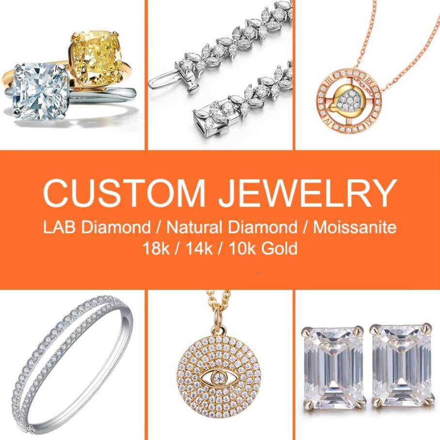 Lab Grown Diamond 18k Gold Custom Earrings Jewelry Custom Stud Earrings Jewelry