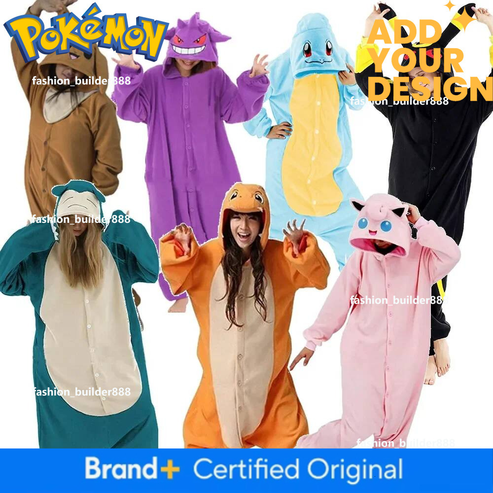Pokemon Cosplay Kigurumi Onesie Snorlax Jigglypuff Umbreon Gengar Costume Halloween Adult Anime Bulbasaur Pajamas