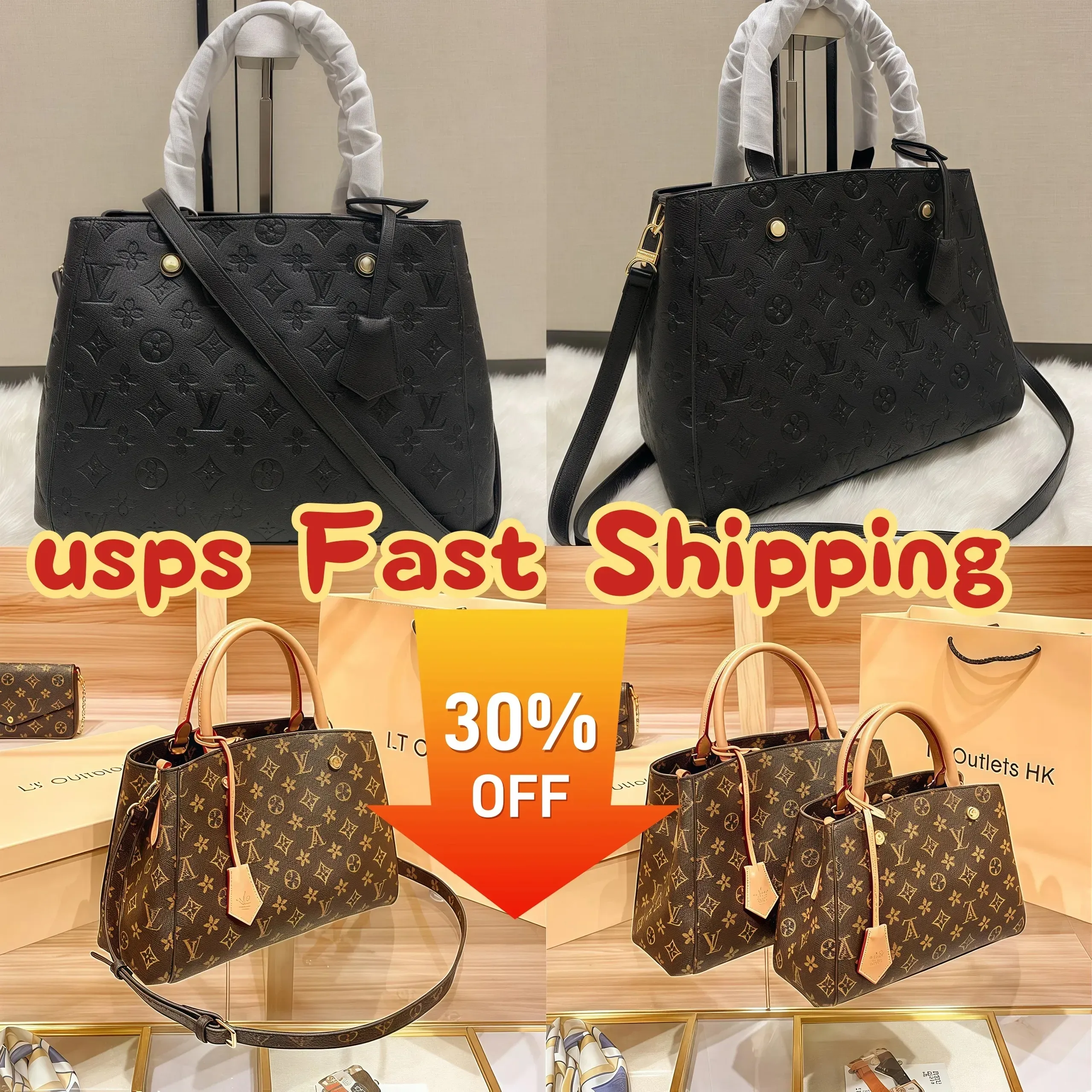 Designer Bag MONTAIGNE BB M41056 Women Designers Handbag Luxury Shopping bag classic brand leather large capacity handbag luxury designer fashion high