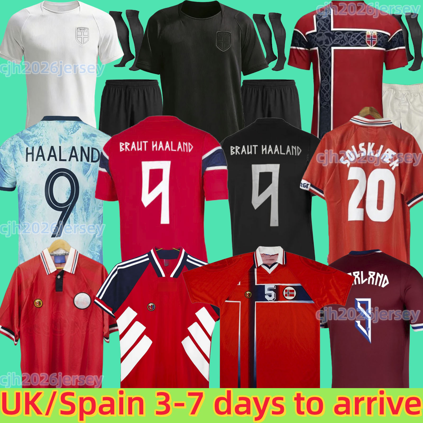 Norway 2026 CUP Soccer Jersey Haaland Odegaard STRAND LARSEN sorloth BERG AJER NUSA national SOLSKJAER 94 97 98 2000 Vintage Norway Retro Football shirt 1984 kits