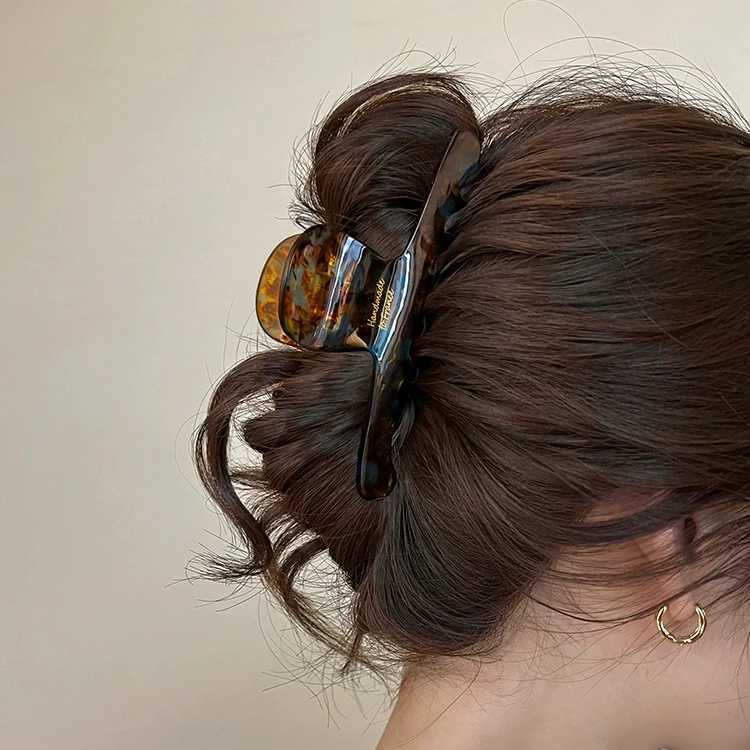 Women Acetate Leopard Hair Claw Hair Claws Chic Barrettes Crab Hairpins Styling Clips Girls Lady Headwear Hair Accessories H260326