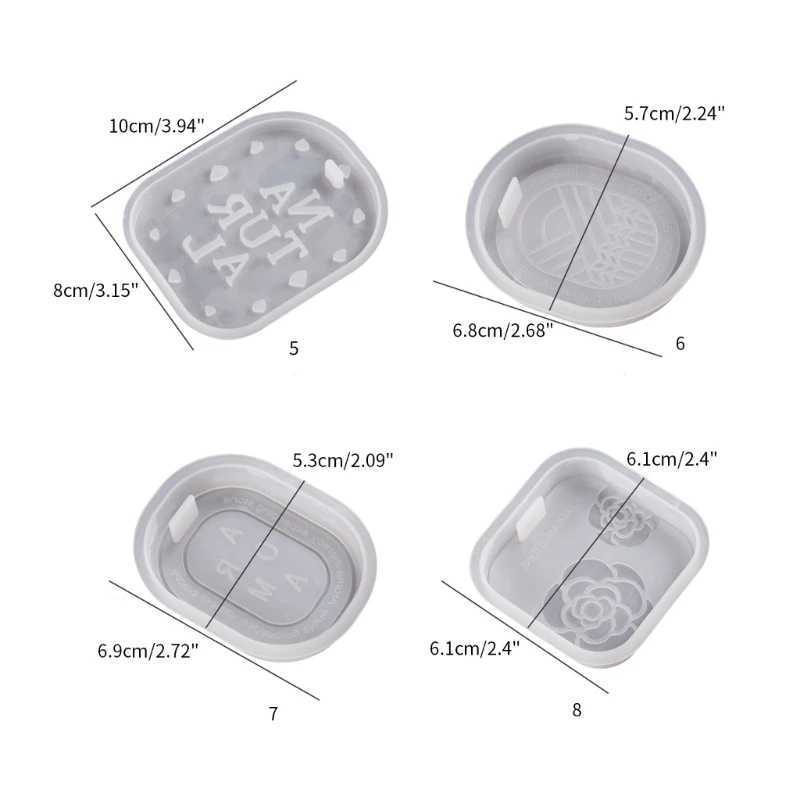 Camellia Plaster Hanging Plate Silicone Mold Wardrobe Car Fragrances Aromatherapy Epxoy Resin Mould DIY Casting Tool H260326