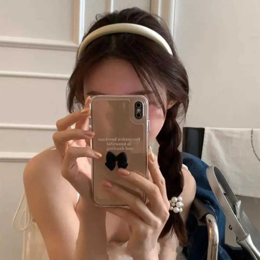 Temperament Thin Silk Satin Headband Cloth Hairband Sponge Hair Band Hair Clip Korean Style Headwear Girl/Women D260326