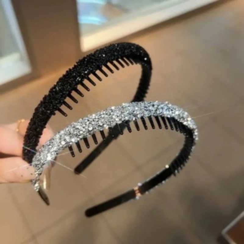 Rhinestone Non-slip Hair Band High Cranial Crown Broken Hair Finishing Headband Face Wash Versatile Hair Accessories D260326