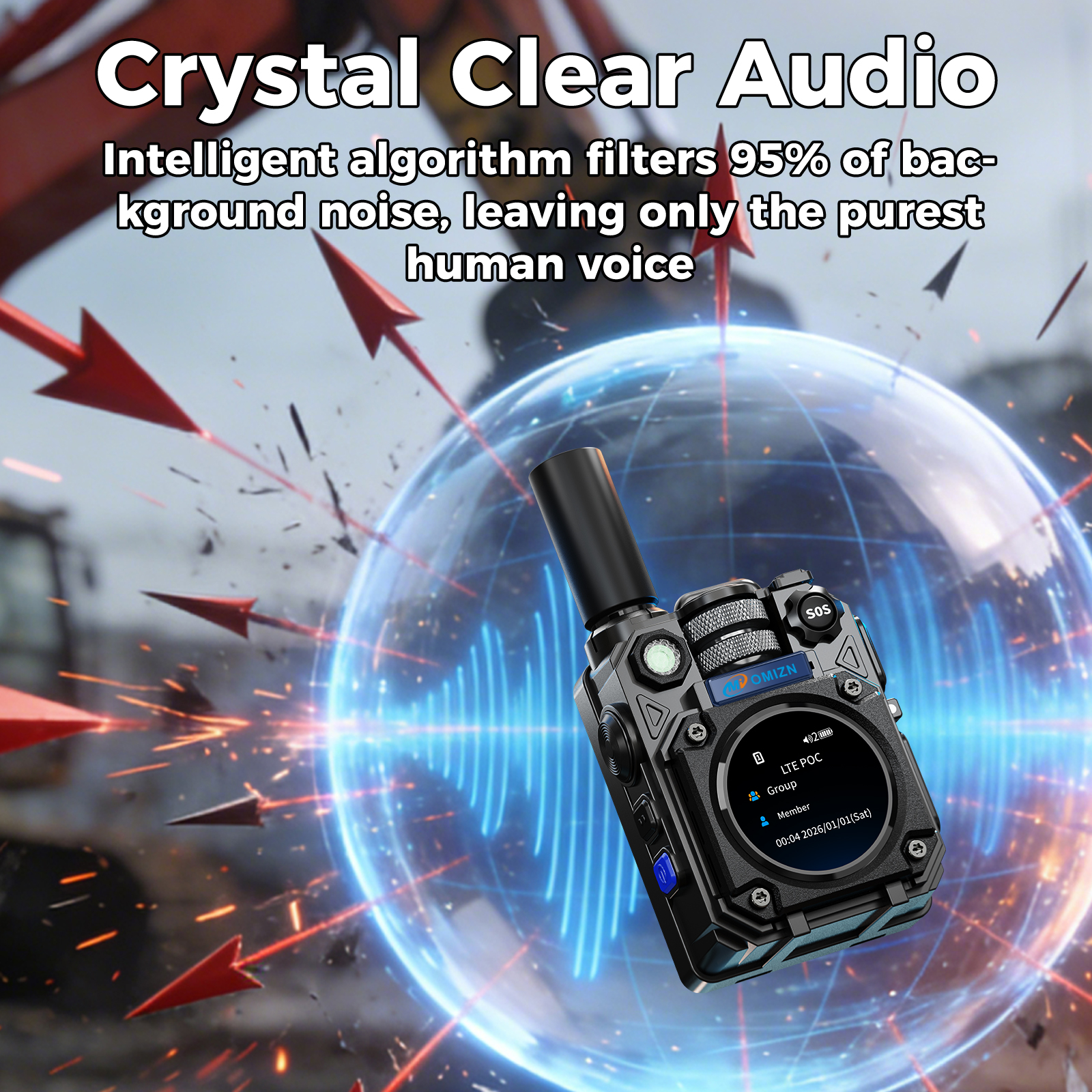 M10 Global Walkie Talkie Unlimited Range, 4G LTE Long Distance Two Way Radios, SOS Flashlight, AES256 POC PTT Radio for Outdoor Travel