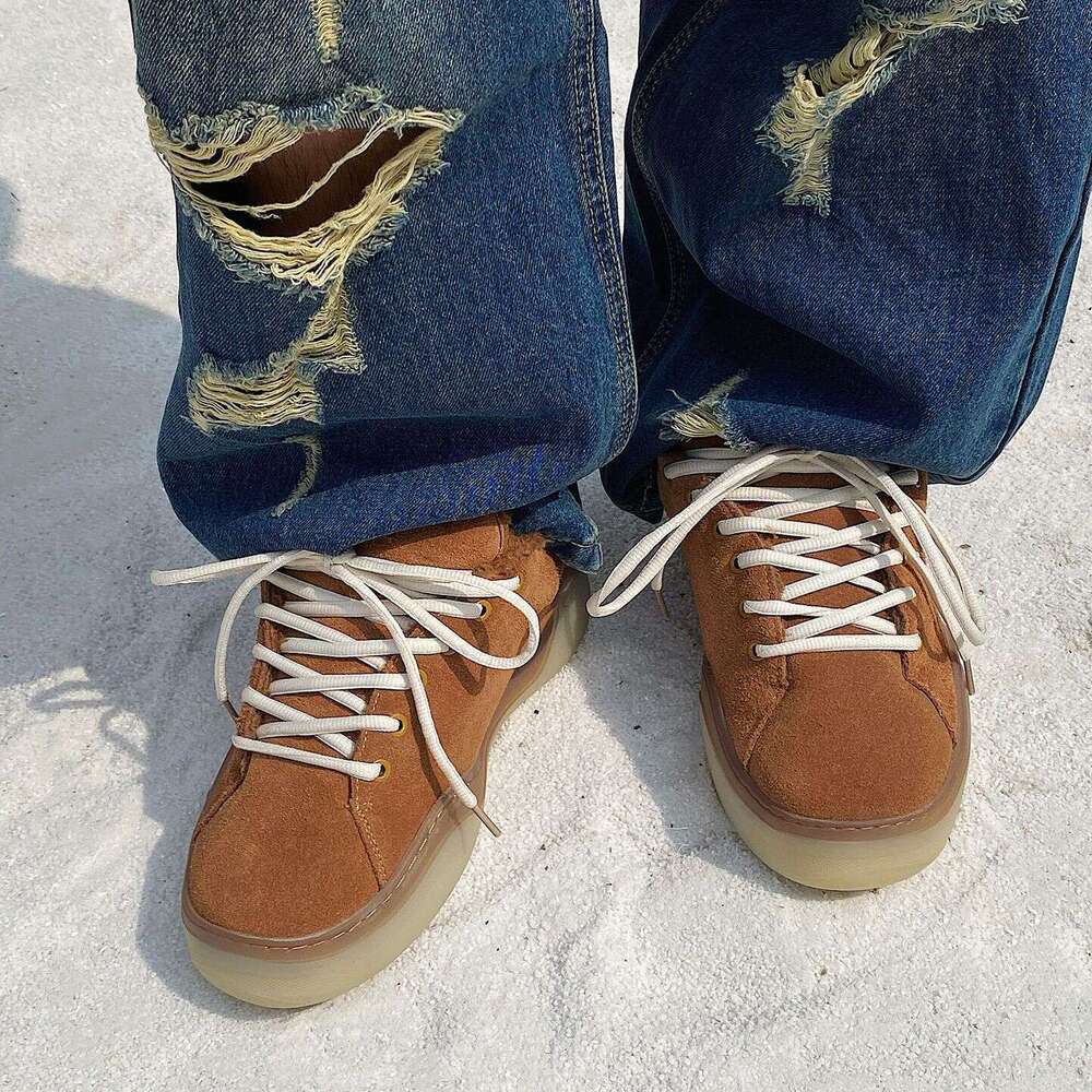 Men's Shoes 2025 Winter New Trendy Retro Casual Versatile Thick-Soled Sports Loafers Warm