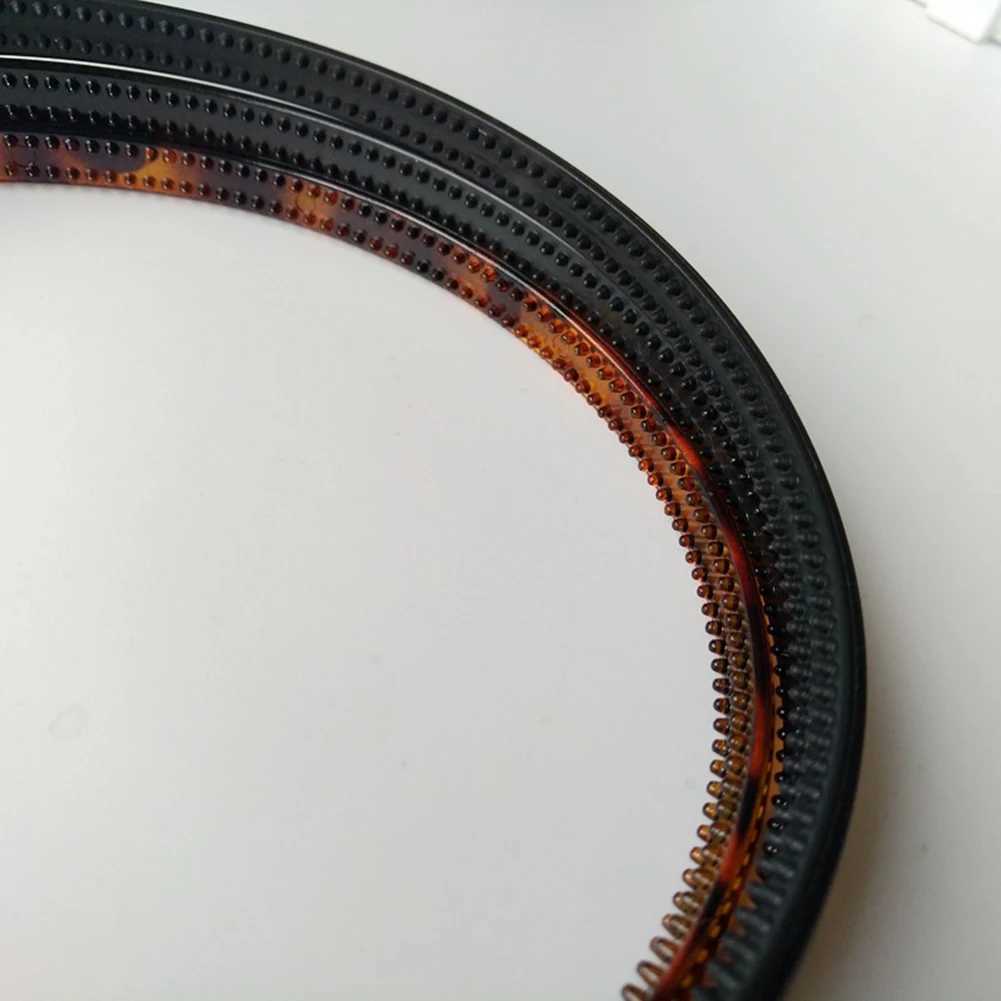 Fashion Plastic Leopard Hairband Mens Women Unisex Black Toothed Anti Slip Hair Head Hoop Band Sport Headband Hair Accessories D260326