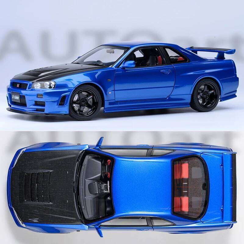 AUTOart 1:18 for Nissan R34 NISMO GT-R Z-TUNE Car static display birthday gift Sports car model 26W0326