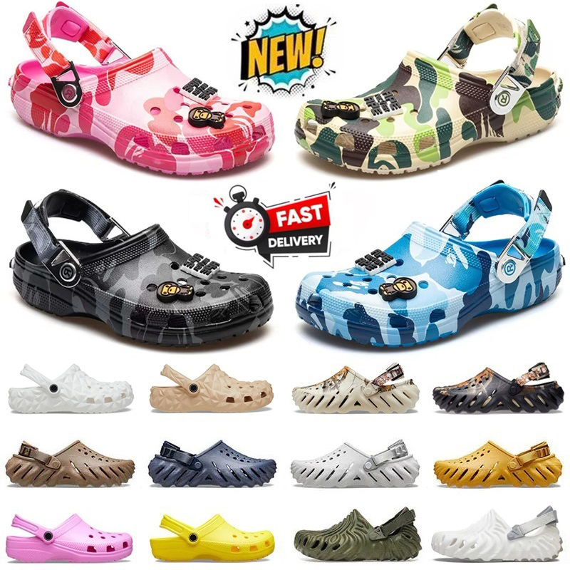 Clogs Sandals Designer Slippers Summer Beach Clog Slides Black White Pink Blue Green Grey Purple Orange Yellow Men Women Waterproof Sandal Slipper 36-45