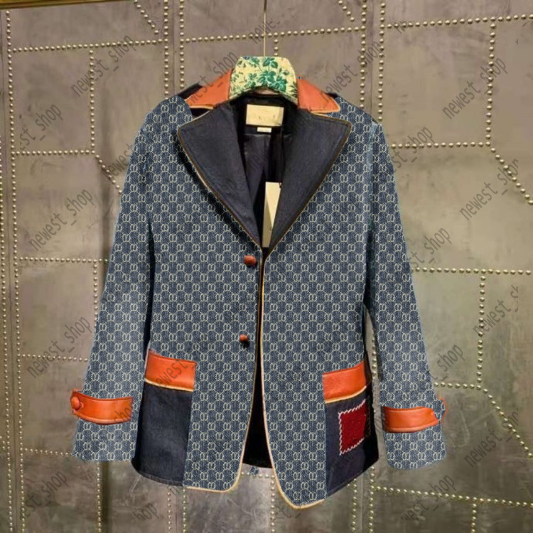 Womens Blazers designer luxury Blazer outwear coat slim fit double letter print Denim jacket casual jacquard outwear coats women jackets