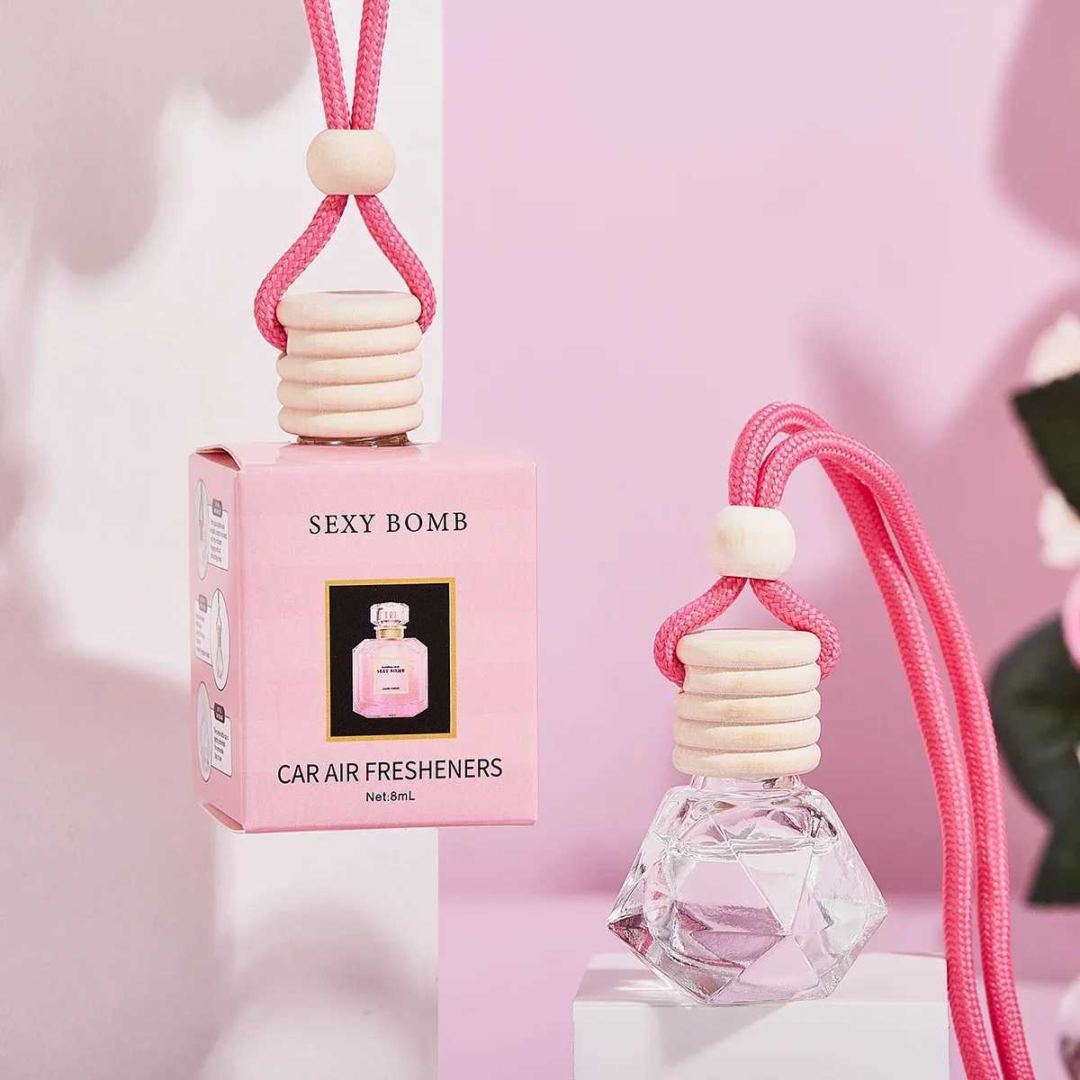 Pink Car Fragrance Car Interior Accessories Perfume Pendant Car Supplies Fresh Air Car Fragrance H260326