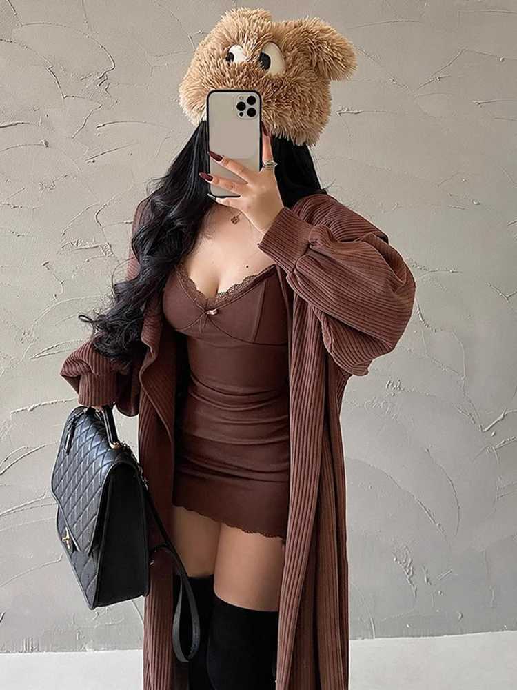 Y2K Retro Lace Patchwork Spaghetti Strap Black Bodycon Dress Mini Fashion Aesthetic Bow Club Party Sexy Dresses for Women M260326