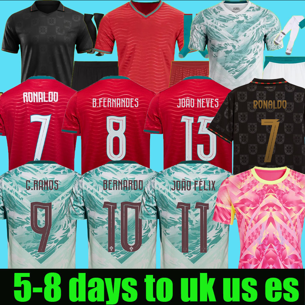 Portugals Jersey 2026 final FERNANDES Portuguesa 2027 soccer Football Shirts Men Kids Kit B.FERNANDES JOAO FELIX long sleeve fans player version BERNARDO