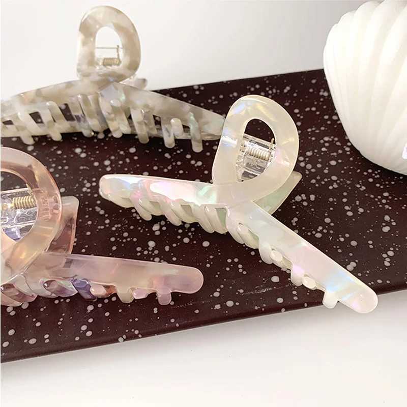 Ruoshui Woman Acetate Leopard Hair Claws Ladies Hairpins Hairgrip Headwear Hair Accessories Barrettes Ladies Hair Clips H260326