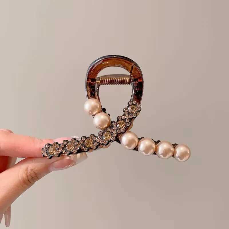 Luxury Hair Accessories With Diamond And Pearl For Women H260326