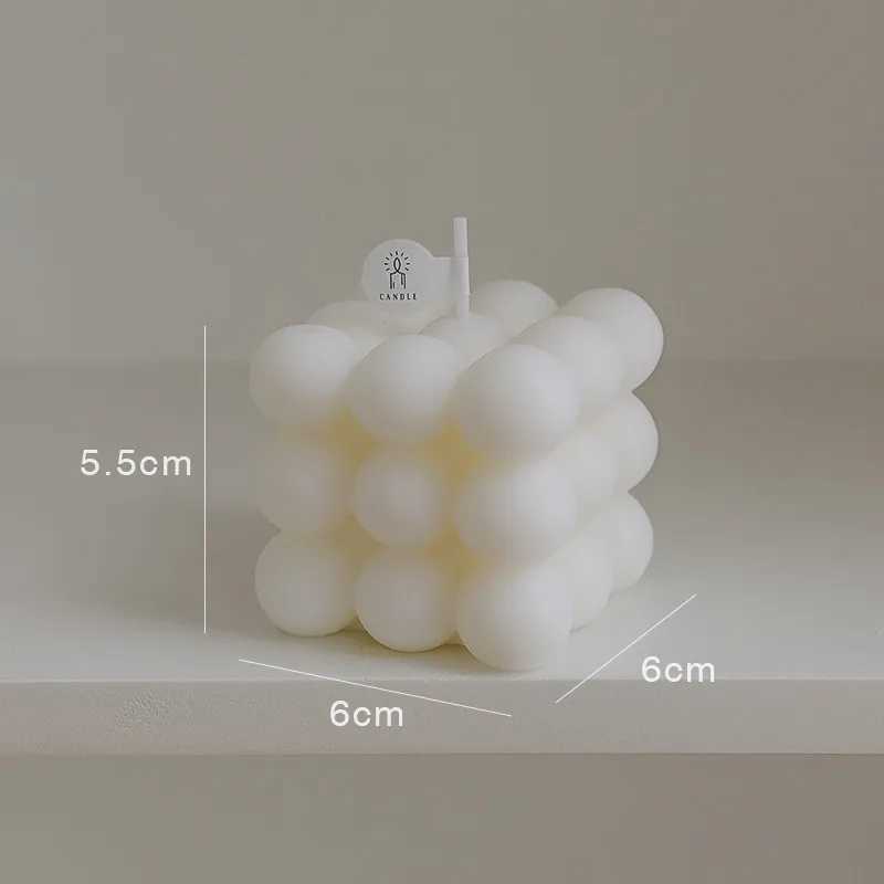 Big Bubble Cube Aromatherapy Candle - Soy Wax Scented Modeling Ornament Creativity Ball Gift Decoration Tool for Home H260326
