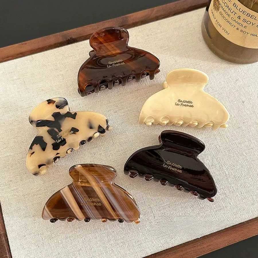 1 Pc Womens Elegant French-Style Acetate Semicircle Claw Clip Hair Accessory High-End Versatile Daily Use H260326