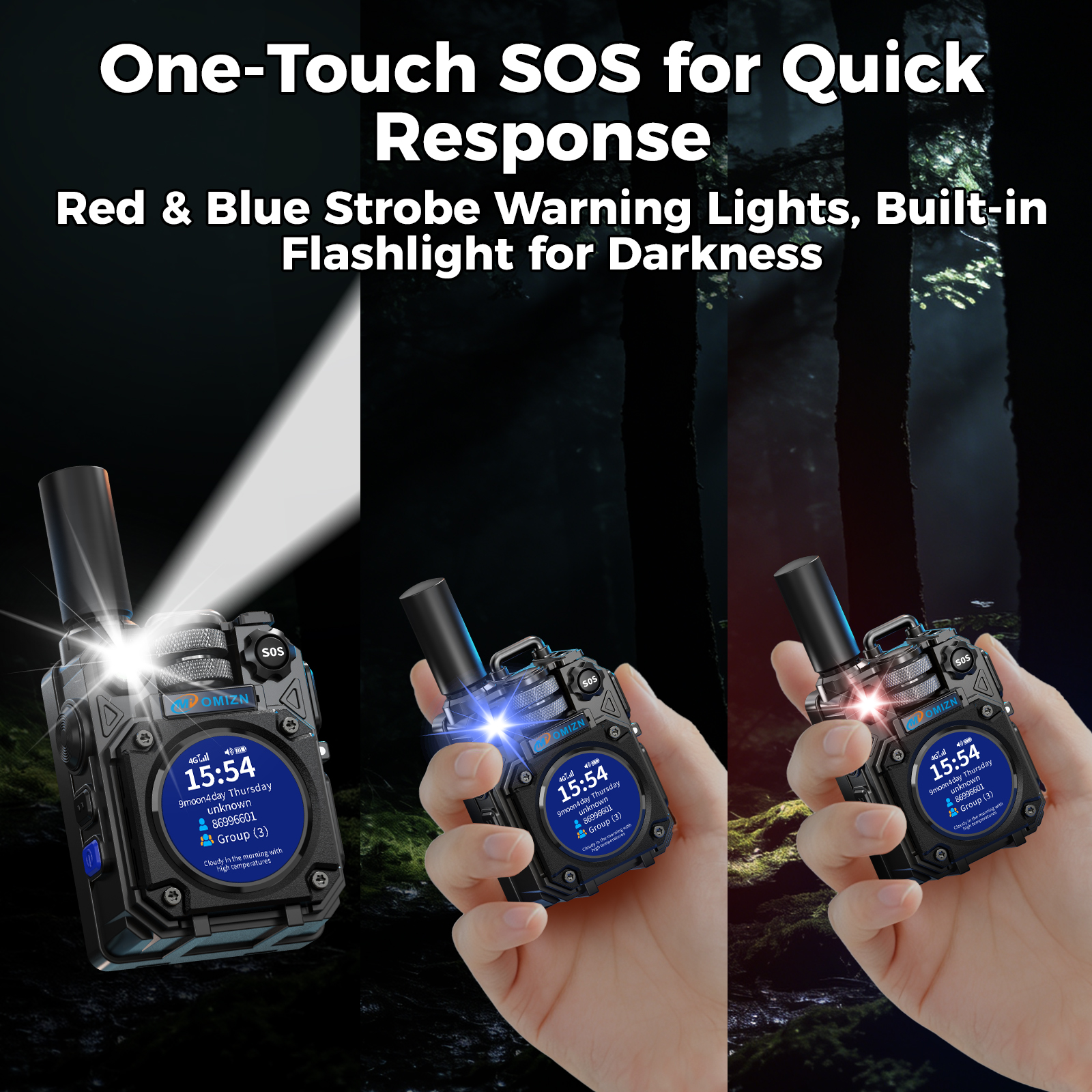 M10 Global Walkie Talkie Unlimited Range, 4G LTE Long Distance Two Way Radios, SOS Flashlight, AES256 POC PTT Radio for Outdoor Travel