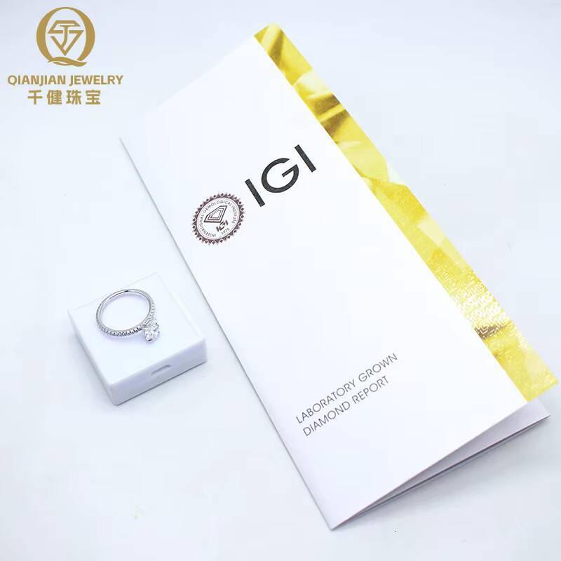 IGI Oval Cut Lab Diamonds Engagement Ring 925 Sterling Silver Gold Plated Luxury Halo Set Half Paved Band Lab Grown Diamond Ring