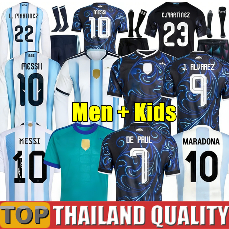 ArgentinaS 3 Star soccer Jerseys 25 26 Fans Player MARADONA DI MARIA J. ALVAREZ FC Men Women Kids football shirt MESSIS Jersey DE PAUL Garnacho 2026 long sleeves Signed