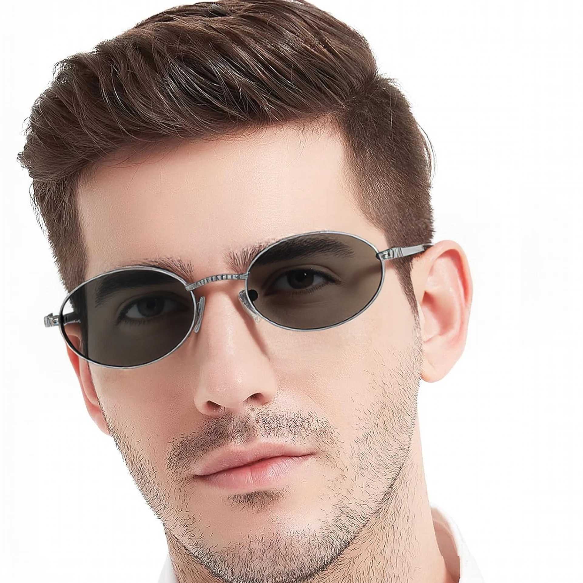 Retro Small Oval Fashion Glasses Women Polarized Sunglasses UV400 Shades Round Sun Glasses Womens Eyewear Punk Men Sunglasses D260326