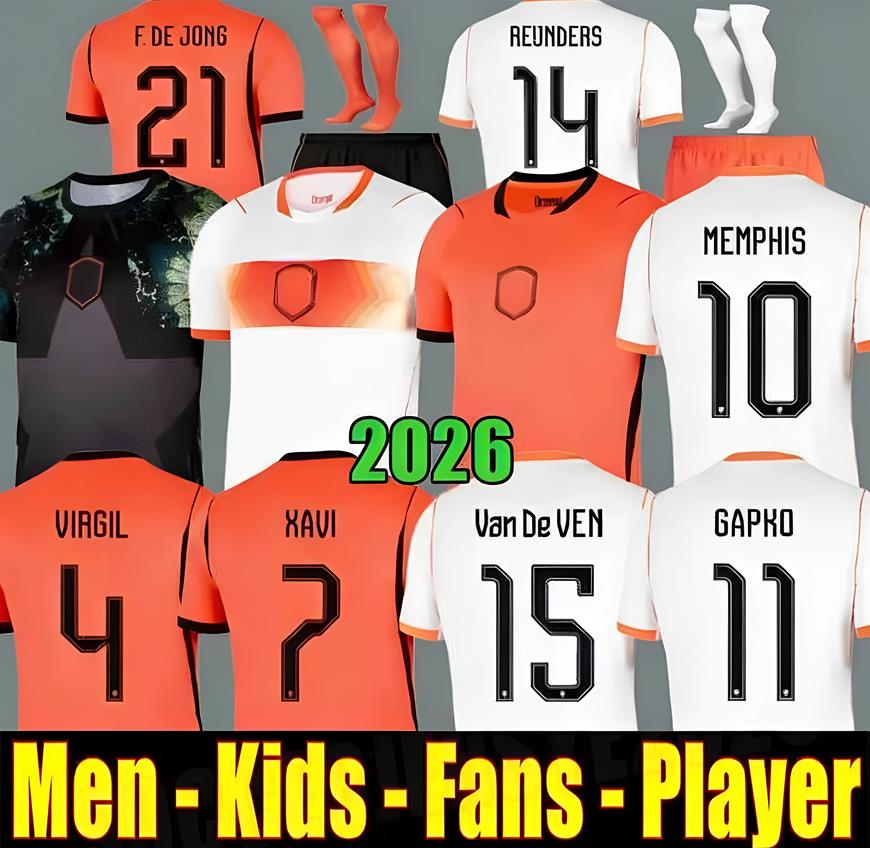 26 27 NetHErlANds MEMPHIS Soccer 2025 2026 Holland Jersey F.DE JONG VIRGIL DUMFRIES BERGVIJN Shirt KLAASSEN BLIND DE LIGT Men KIDS GAKPO MALEN