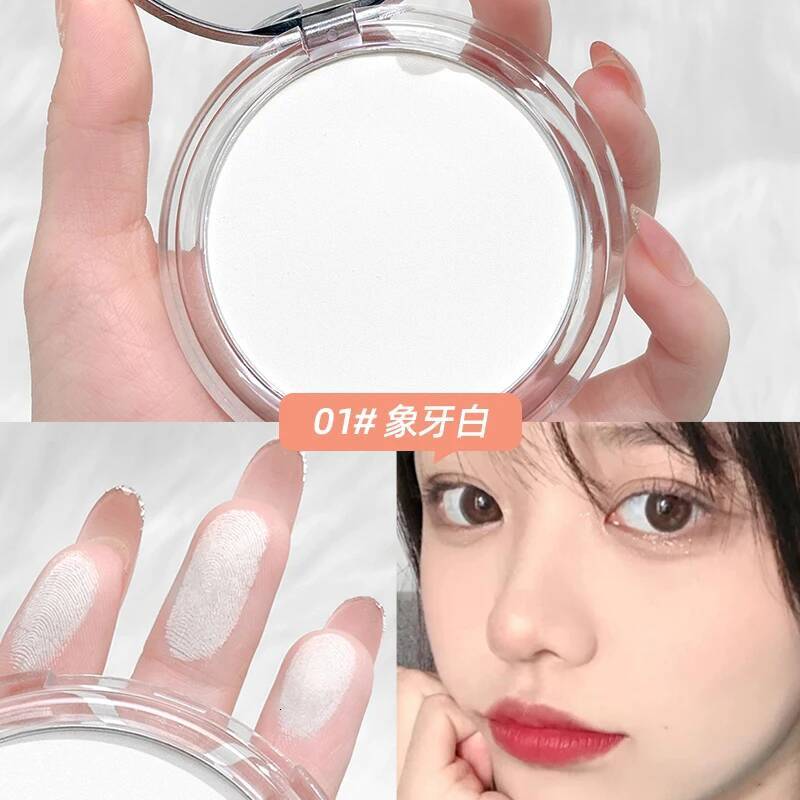 CACE Face Pressed Oil Control Natural Foundation Setting Powder Smooth Finish Concealer Cosmetics For Women 3 Colors