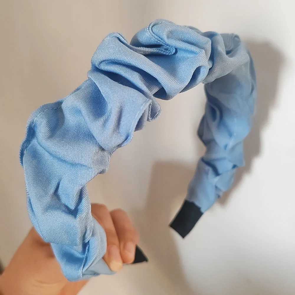 2pc Fashion Vintage Solid Denim Hairband Hairpin for Women Girls Elegant Korean Hair Hoops Headband Accessories D260326