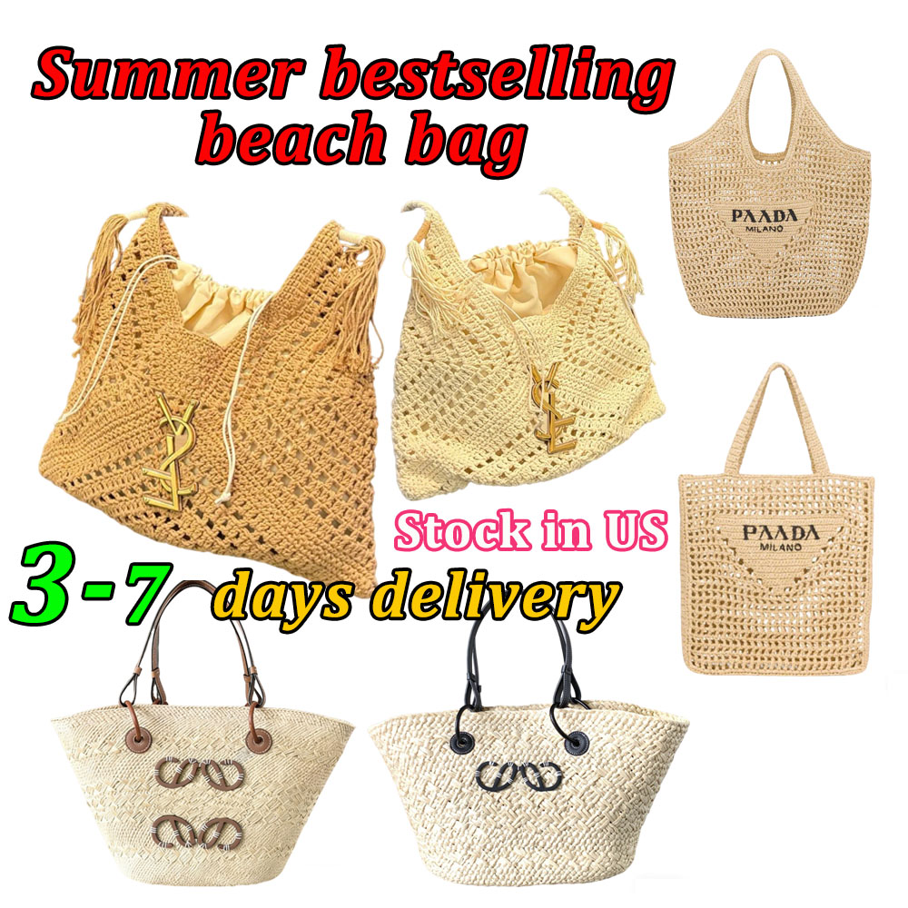 10A Summer bestselling beach bag Tote Bags Luxury Designer bag Summer Shoulder Satchel Handbag Hawaii Travel Bag Summer Hollowed out Vacation Straw bag