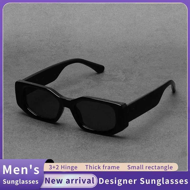Ruiao 2026 new black classic retro designer branded concave irregular thick frame men women fashion sunglasses D260326