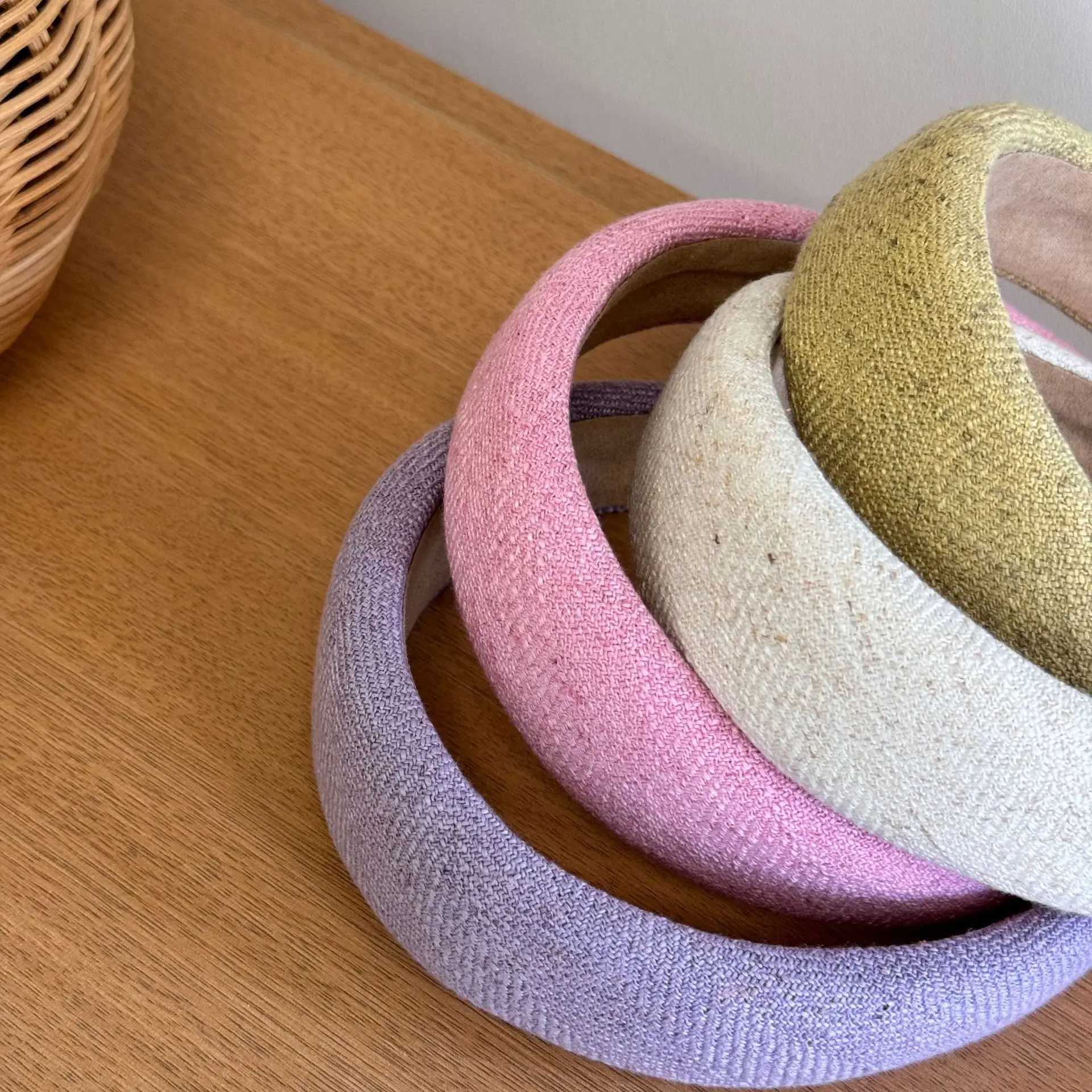 2025 Spring Summer Wide Headband Korean Volumizing Hair Band for High Crown Non-Slip Headwrap Elegant Daily Hair Accessories D260326