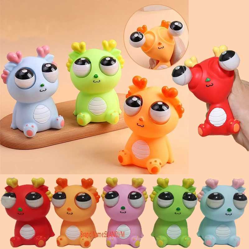 Creative Pop-up Big Eye Dragon Sensory Decompression Kid Gift Eye Dragon Dinosaur Squeeze Gazes To Vent Funny Stress Relievers H260326