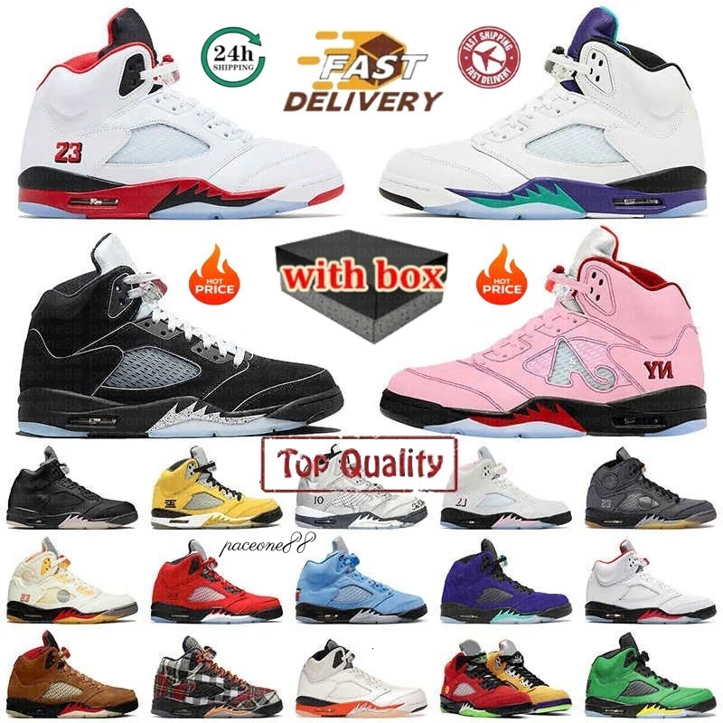 2026 Designer 5s Trainers 5 J5 men Basketball Sports Shoes Wolf Grey Violet Ore Lucky Green Midnight Navy Archaeo Brown Plaid Burgundy outdoor Sports Sneakers