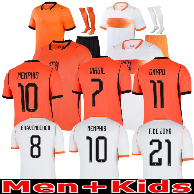 26 27 Netherlands MEMPHIS Soccer Jersey 2025 2026 Holland Jersey F.DE JONG VIRGIL DUMFRIES BERGVIJN Shirt KLAASSEN BLIND DE LIGT Men KIDS GAKPO MALEN