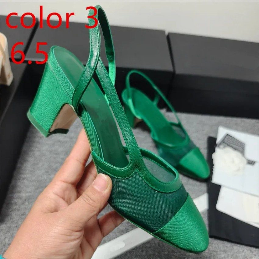 Womens beach shoes designer casual sandals fashionable womens leather shoes all leather with buckle strap thick high heels toe cover mesh womens shoes big size 34-42