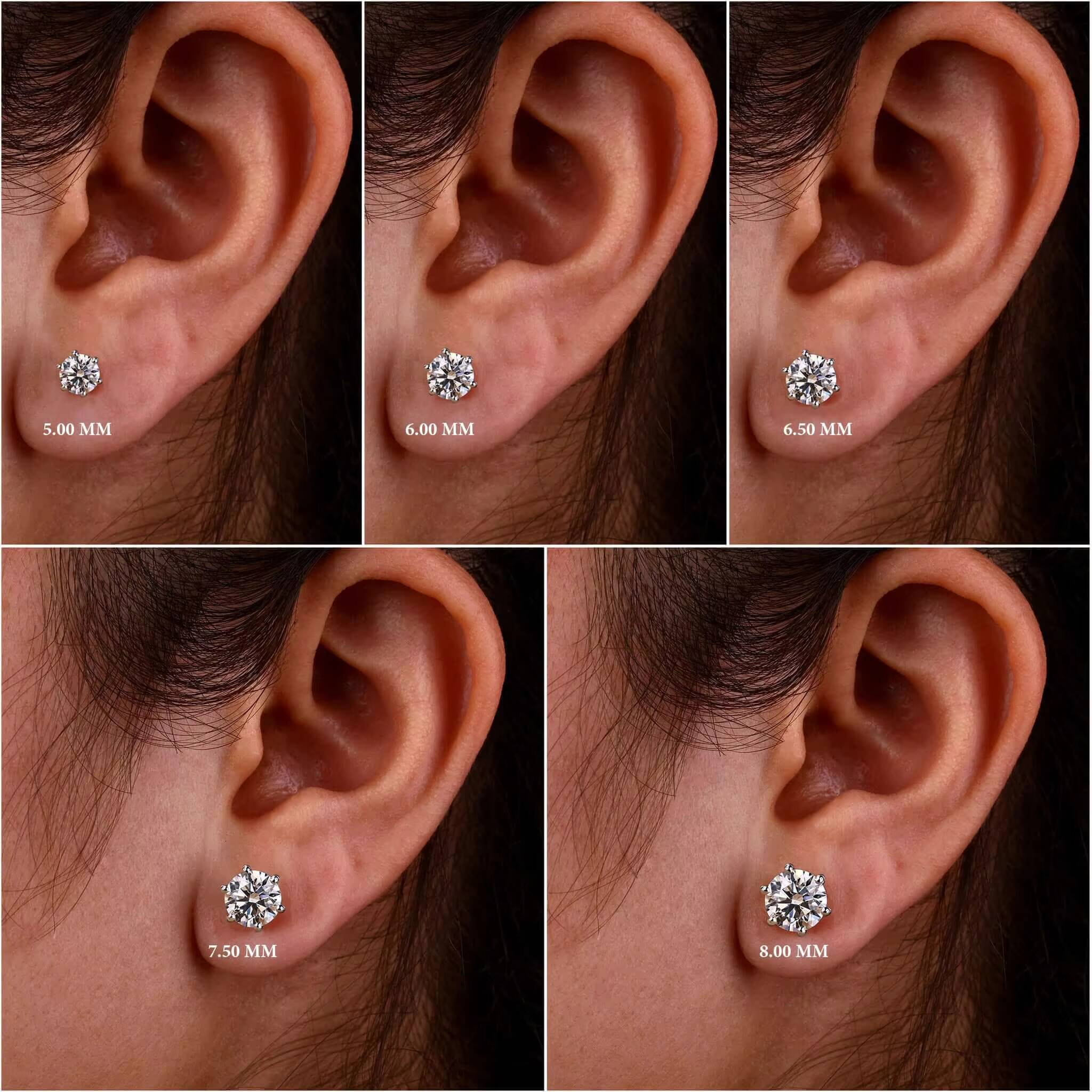 GIA IGI Certified HPHT CVD Lab Grown Created Diamond 1 2 3 Carat 10k 14k 18k Solid Gold 4 Prong Earrings Stud Lab Grown Studs